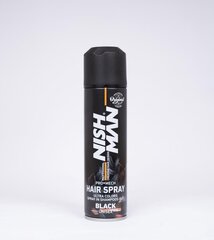 Plaukų purškiklis dažai Nishman Colour Hair Spray Black, juoda, 150 ml цена и информация | Краска для волос | pigu.lt