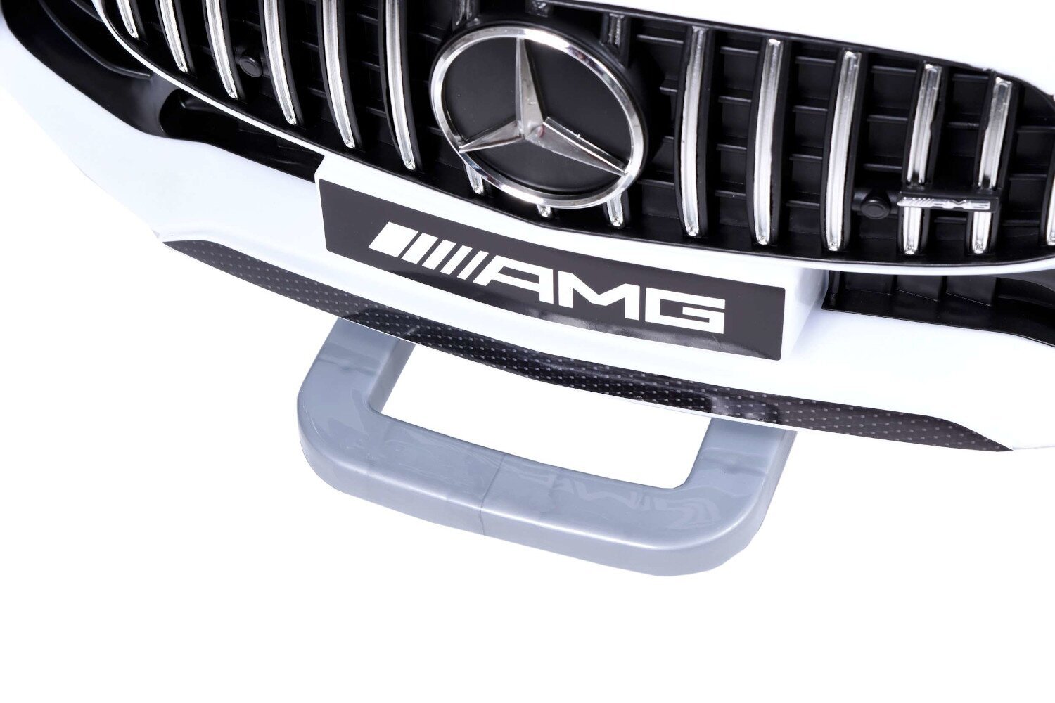 Vinvietis vaikiškas elektromobilis Mercedes AMG GTR Lean Cars, baltas kaina ir informacija | Elektromobiliai vaikams | pigu.lt