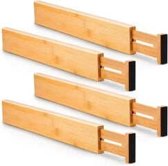 4-ių stalčiaus pertvarų komplektas, rudas kaina ir informacija | Kiti priedai baldams | pigu.lt