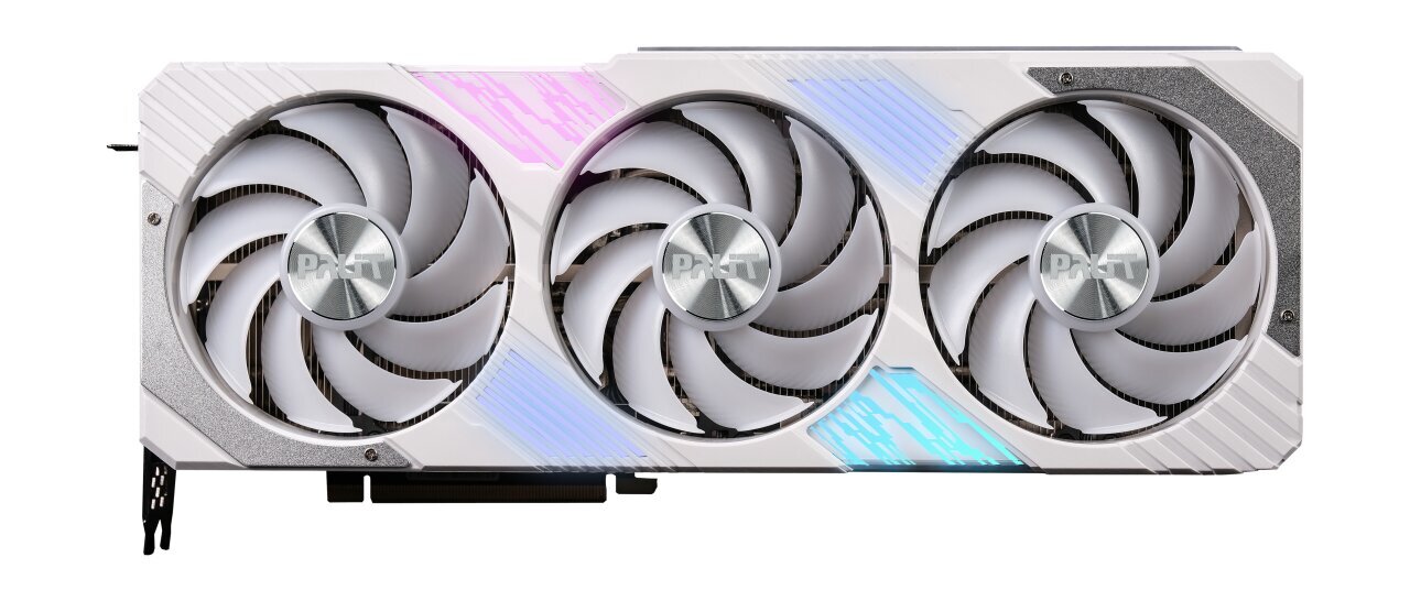 Palit GeForce RTX 4070 Ti Super GamingPro White OC (NED47TST19T2-1043W) kaina ir informacija | Vaizdo plokštės (GPU) | pigu.lt