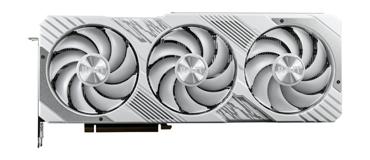 Palit GeForce RTX 4070 Ti Super GamingPro White OC (NED47TST19T2-1043W) kaina ir informacija | Vaizdo plokštės (GPU) | pigu.lt