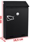 Odvin pašto dėžutė juoda su užrašu цена и информация | Pašto dėžutės, namo numeriai | pigu.lt