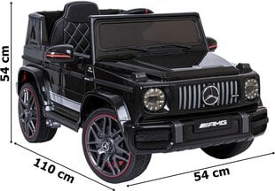 Vienvietis vaikiškas elektromobilis Mercedes AMG G63, juodas kaina ir informacija | Elektromobiliai vaikams | pigu.lt