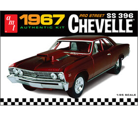 Klijuojamas modelis 1967 Chevy Chevelle Pro Street AMT, raudonas kaina ir informacija | Klijuojami modeliai | pigu.lt