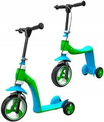 Triratis paspirtukas Scooter 2in1 LP210, žalias/mėlynas kaina ir informacija | Paspirtukai | pigu.lt