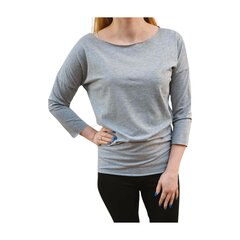Серая футболка с вырезом на спине цена и информация | Женские блузки, рубашки | pigu.lt