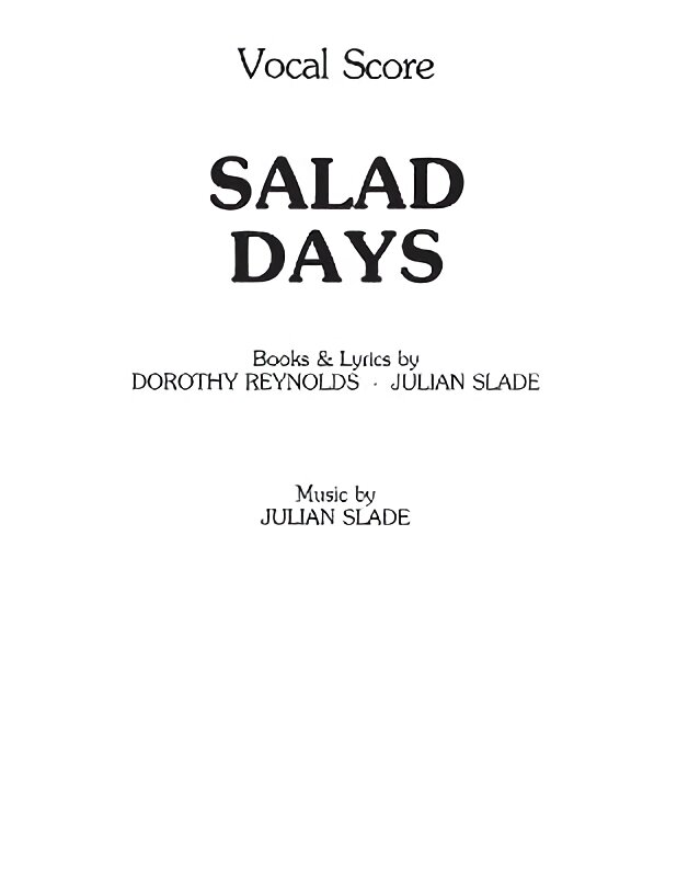 Salad Days (Vocal Score) kaina ir informacija | Knygos apie meną | pigu.lt