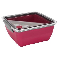 Разборная коробка для завтрака с вилкой, 2.6 л, розовая цена и информация | Посуда для хранения еды | pigu.lt