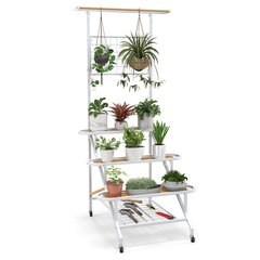 4-х уровневая подвесная подставка для растений со решеткой Costway 80 x 85 x 175,5 см цена и информация | Подставки для цветов, держатели для вазонов | pigu.lt