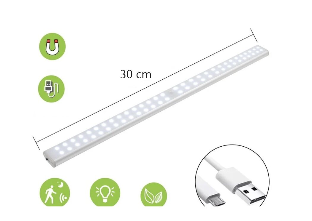 LED panelė su judesio jutiklių 30cm цена и информация | LED juostos | pigu.lt