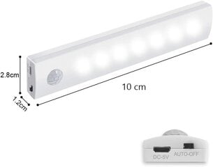Светодиодная LED панель с датчиками движения, 10 см цена и информация | Монтируемые светильники, светодиодные панели | pigu.lt