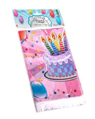 Staltiesė Happy Birthday, rožinė, 108x180 cm цена и информация | Праздничные декорации | pigu.lt