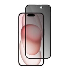 „Mocolo“ Tempered Glass чёрное защитное стекло толщиной 0,26 мм - конфиденциальность (iPhone 15) цена и информация | Защитные пленки для телефонов | pigu.lt