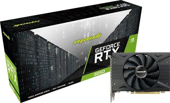 Manli GeForce RTX 3050 (N64030500M15800) kaina ir informacija | Vaizdo plokštės (GPU) | pigu.lt