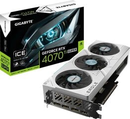 Gigabyte GeForce RTX 4070 Ti Super Eagle OC Ice (GV-N407TSEAGLEOC ICE-16GD) цена и информация | Видеокарты (GPU) | pigu.lt