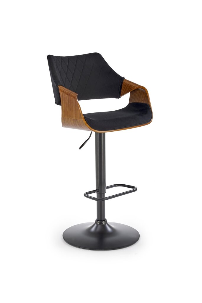 Baro kėdė Halmar H124, juoda/ruda kaina ir informacija | Virtuvės ir valgomojo kėdės | pigu.lt