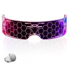 LED akiniai Zumlloma Cyberpunk kaina ir informacija | Karnavaliniai kostiumai | pigu.lt
