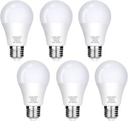Светодиодная лампочка E27, 6 шт., 9 Вт, 230V цена и информация | Электрические лампы | pigu.lt