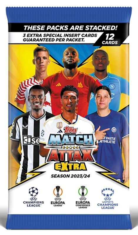 Futbolo kortelių rinkinys Topps Match Attax Extra 2023/2024, 12 vnt. цена и информация | Kolekcinės kortelės | pigu.lt