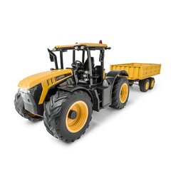 Nuotoliu valdomas traktorius su priekaba DoubleE JCB Fastrac 42001 1/16 kaina ir informacija | Žaislai berniukams | pigu.lt
