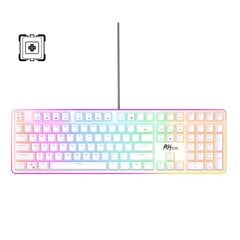 Royal Kludge RK918 RGB balta laidinė mechaninė klaviatūra | 100%, Brown switches, US kaina ir informacija | Klaviatūros | pigu.lt