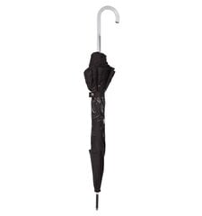 Ilgas automatinis skėtis moterims, PARASOL, juodas su baltu apvadu kaina ir informacija | Moteriški skėčiai | pigu.lt