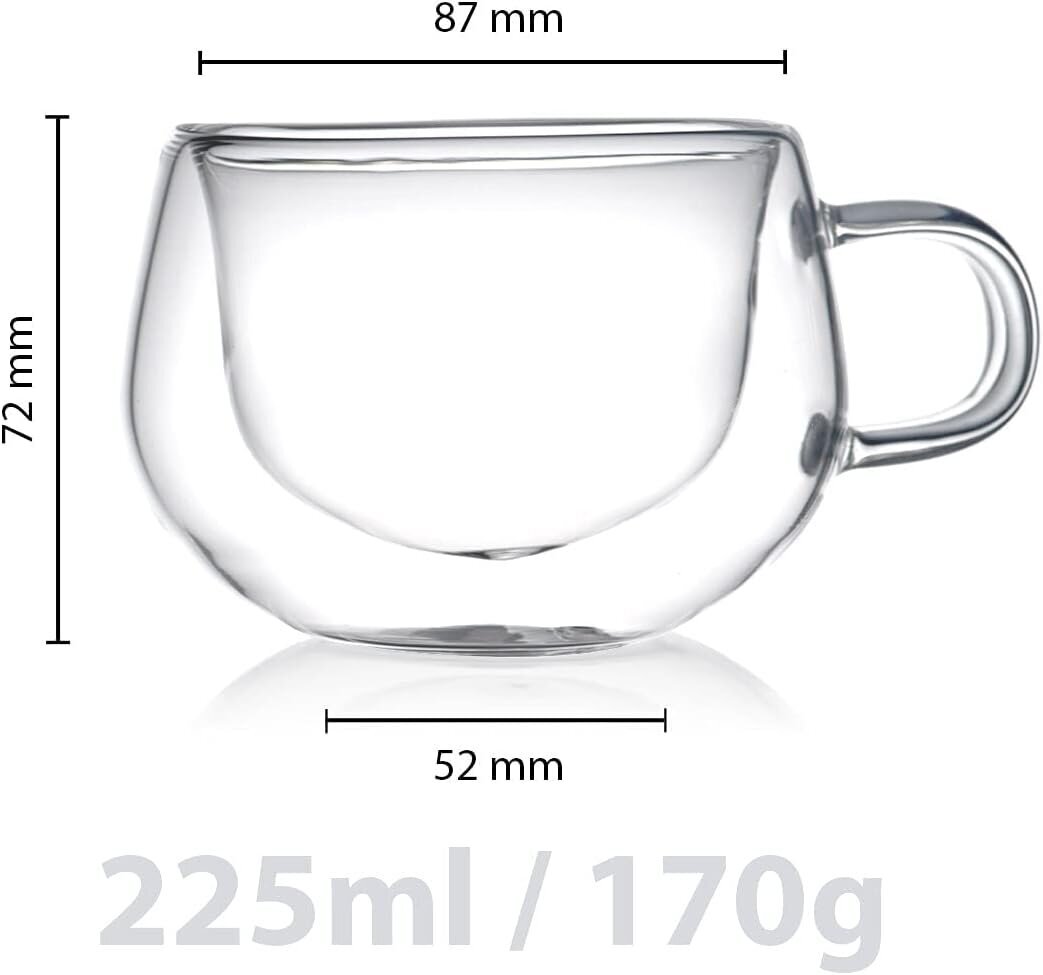 Dvisluoksnė stikline, Ansio 2 vnt. цена и информация | Taurės, puodeliai, ąsočiai | pigu.lt