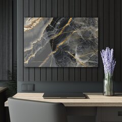 Картина из закаленного стекла Серый мрамор цена и информация | Репродукции, картины | pigu.lt