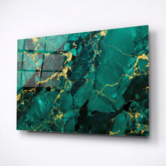 Картина из закаленного стекла Зеленый мрамор цена и информация | Репродукции, картины | pigu.lt