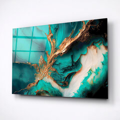 Картина из закаленного стекла Зеленый мрамор цена и информация | Репродукции, картины | pigu.lt
