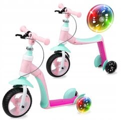 Triratis paspirtukas/balansinis dviratis MoMi LP538, rožinis/žalias kaina ir informacija | Paspirtukai | pigu.lt