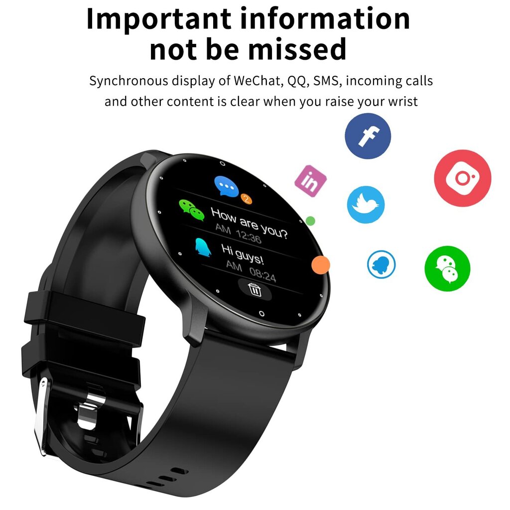 Carbonpro ZL02D Black цена и информация | Išmanieji laikrodžiai (smartwatch) | pigu.lt