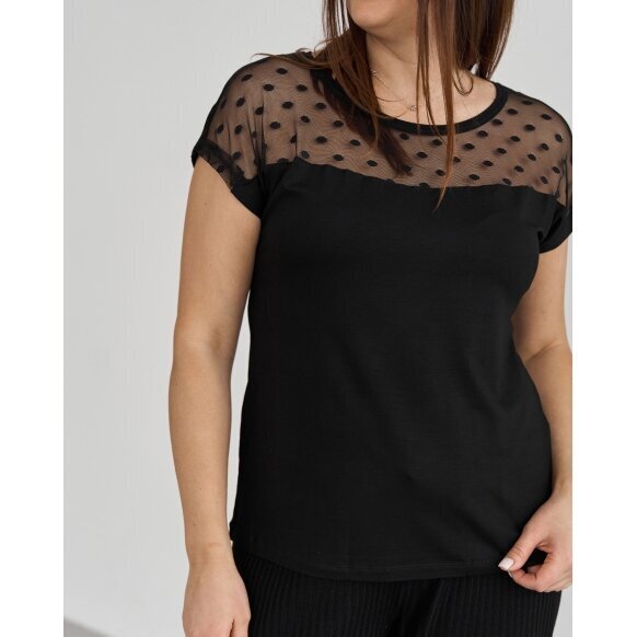 Marškinėliai moterims Ozkan 25500, juodi kaina ir informacija | Marškinėliai moterims | pigu.lt