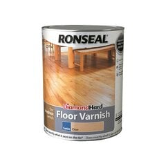 Grindų lakas Ronseal Diamond Hard, Bespalvis, pusiau matinis, 5L цена и информация | Лаки, растворители | pigu.lt