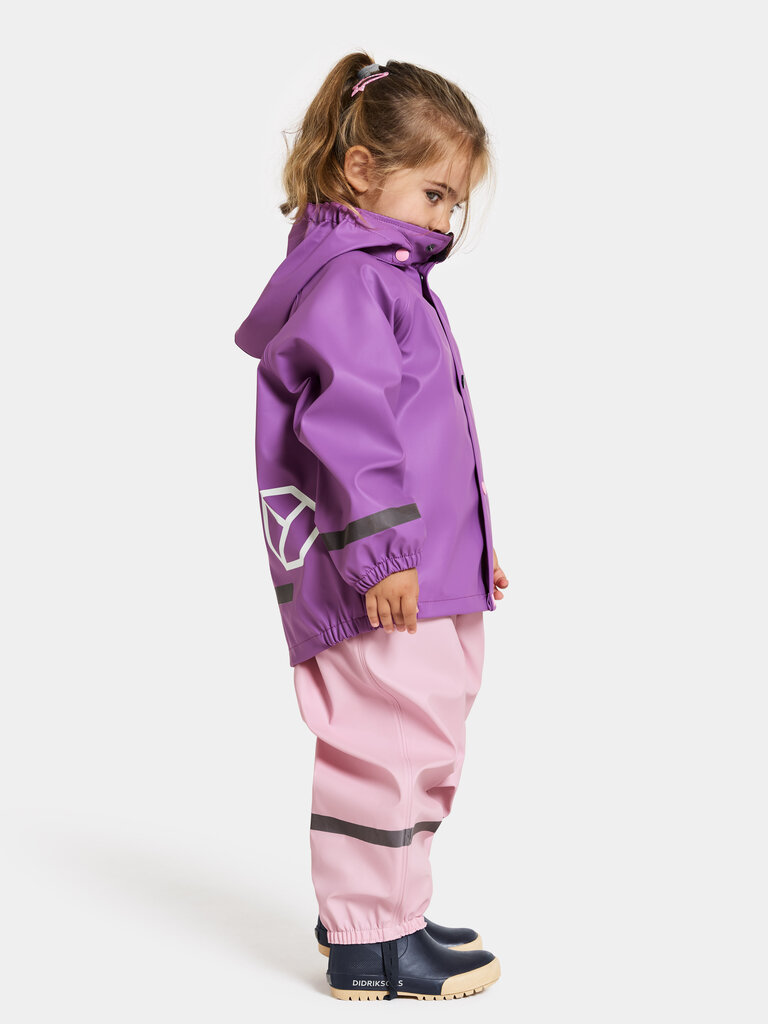 Didriksons vaikiškas guminis komplektas SLASKEMAN 2, rožinis-violetinis kaina ir informacija | Lietaus rūbai vaikams | pigu.lt