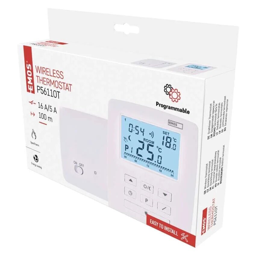 Bevielis programuojamas termostatas P5611OT su OpenTherm ryšiu kaina ir informacija | Laikmačiai, termostatai | pigu.lt