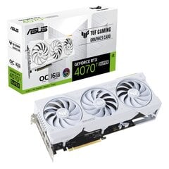 Asus TUF Gaming GeForce RTX 4070 Ti Super White OC Edition (90YV0KF2-M0NA00) kaina ir informacija | Vaizdo plokštės (GPU) | pigu.lt