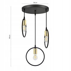 Led-lux подвесной светильник, черный+золотистый цена и информация | Люстры | pigu.lt