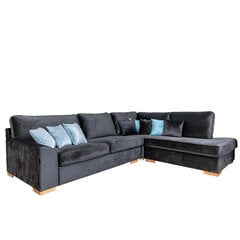 Kampinė sofa Florida, juoda цена и информация | Угловые диваны | pigu.lt