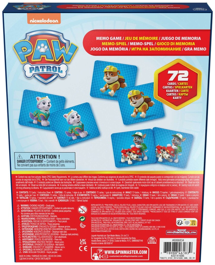 Kortų žaidimas Paw Patrol (Šunyčiai Patruliai) kaina ir informacija | Stalo žaidimai, galvosūkiai | pigu.lt