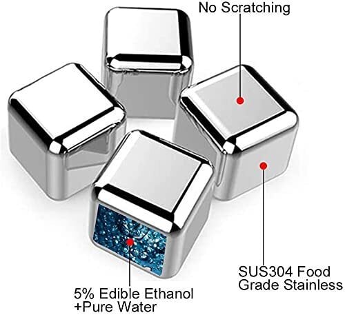 Carbonpro metaliniai ledo kubeliai, 8 vnt kaina ir informacija | Virtuvės įrankiai | pigu.lt