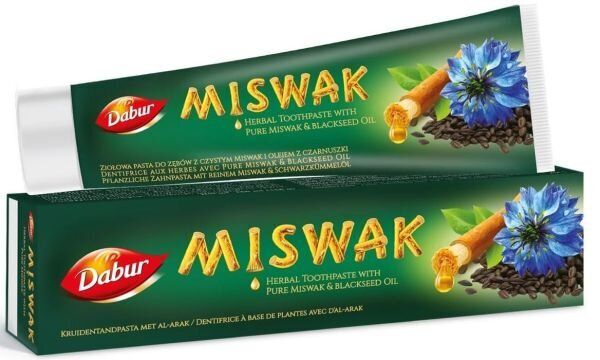 Dantų pasta su juodgrūde Dabur Miswak,100 ml цена и информация | Dantų šepetėliai, pastos | pigu.lt