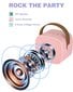 Carbonpro karaokė mikrafonas su kolonėle ir balso keitimo efektais, rožinis цена и информация | Mikrofonai | pigu.lt