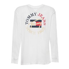 Футболка Tommy Jeans мужская 8720114960909, белая цена и информация | Футболка мужская | pigu.lt