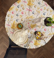 Hortensias Home Velykinė staltiesė, ⌀ 190 cm цена и информация | Скатерти, салфетки | pigu.lt