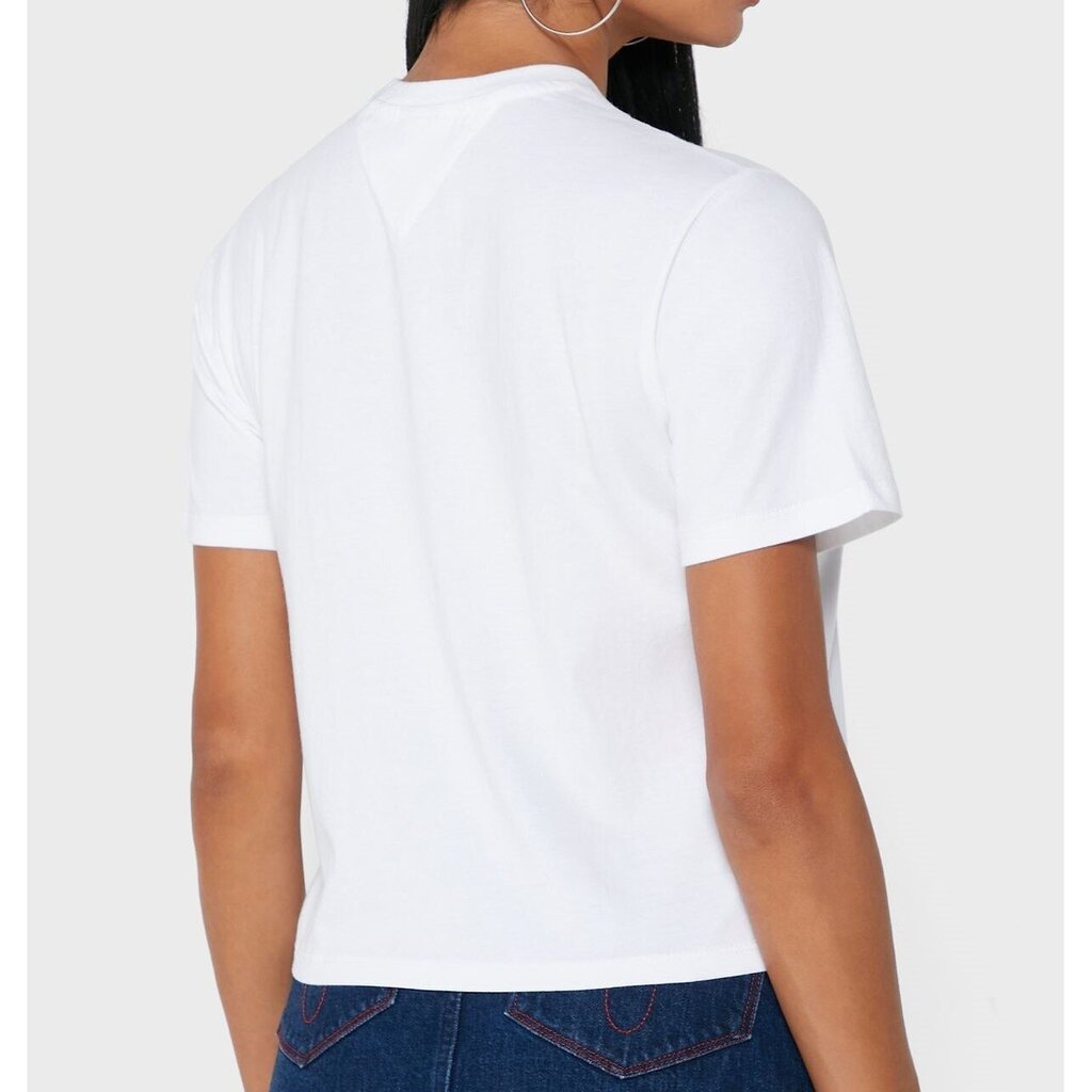 Marškinėliai moterims Tommy Jeans, balti kaina ir informacija | Marškinėliai moterims | pigu.lt