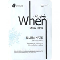 Тканевая маска для лица When Simply Snow Song, 23 мл цена и информация | Маски для лица, патчи для глаз | pigu.lt