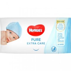 Салфетки влажные детские Huggies Pure Extra Care, 56 шт цена и информация |  Одноразовые пеленки и влажные салфетки | pigu.lt