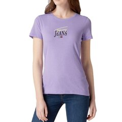 Marškinėliai moterims Tommy Jeans, violetiniai kaina ir informacija | Marškinėliai moterims | pigu.lt