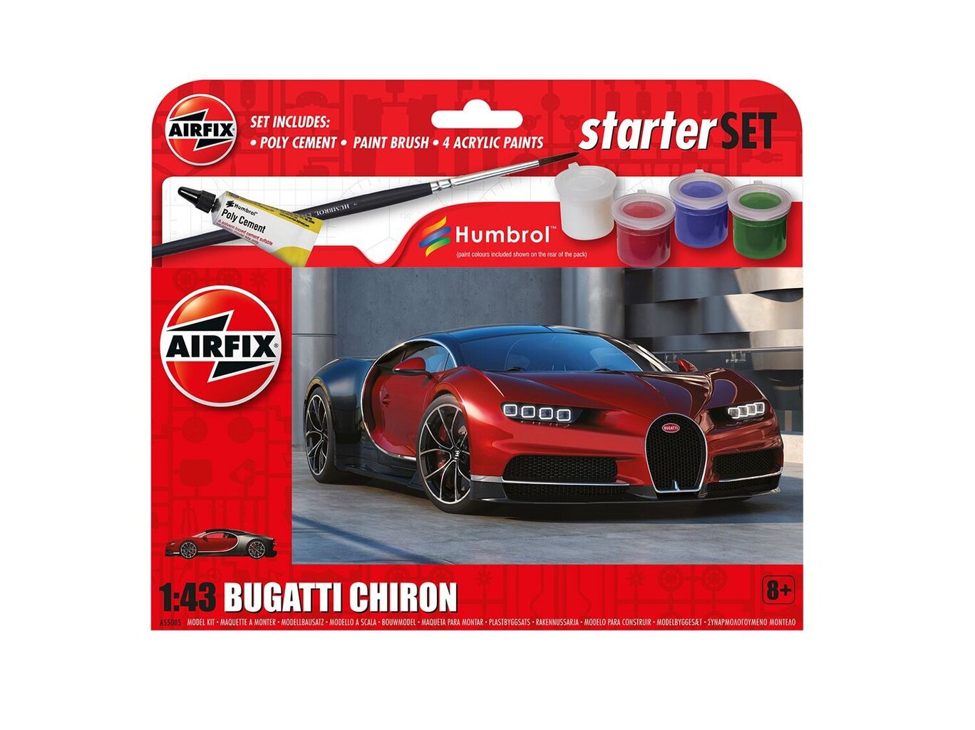 Konstruktorius Airfix Bugatti Chiron, 1/43, A55005 kaina ir informacija | Konstruktoriai ir kaladėlės | pigu.lt